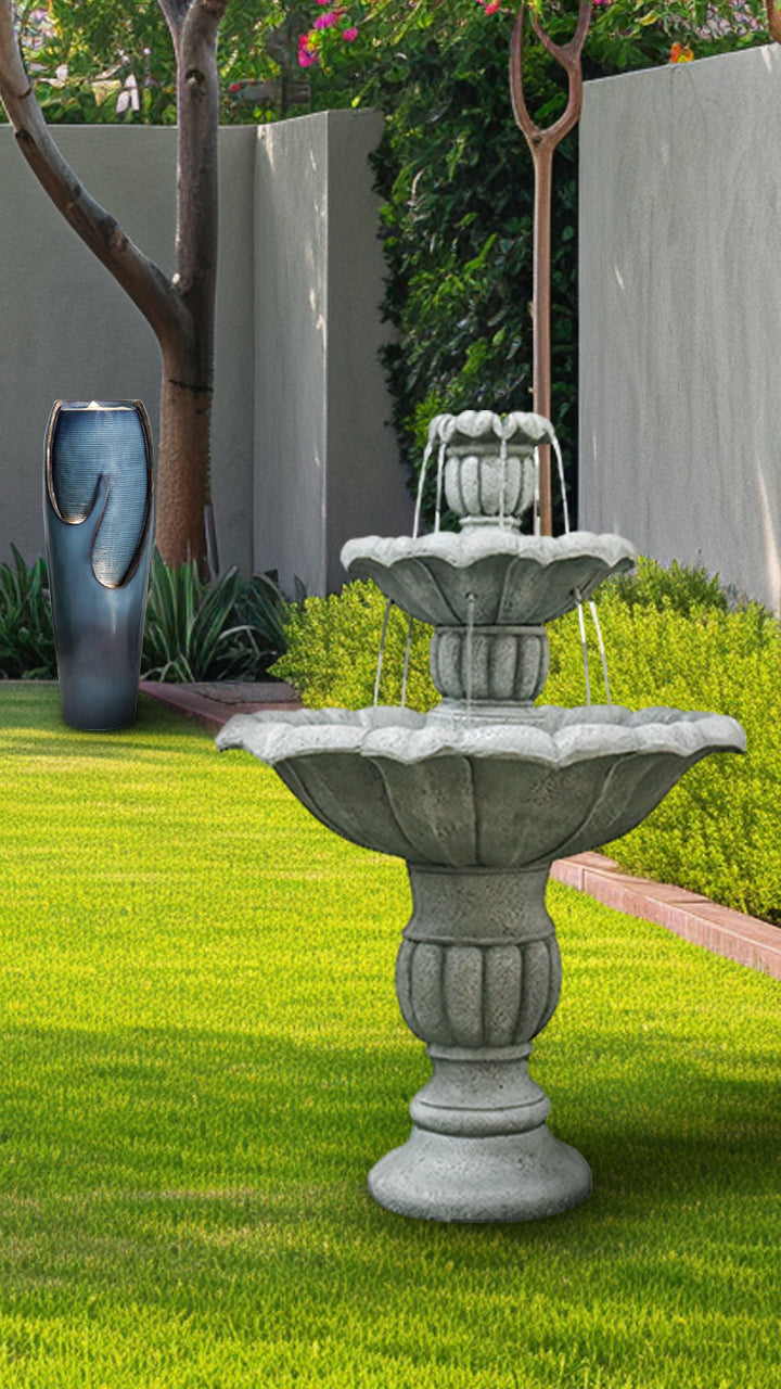 bird bath low - ground level bird bath with songbirds 2025