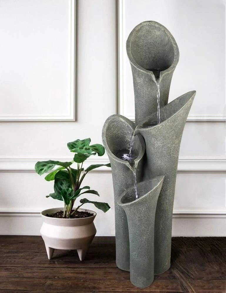 frost proof cast stone birdbath winter
