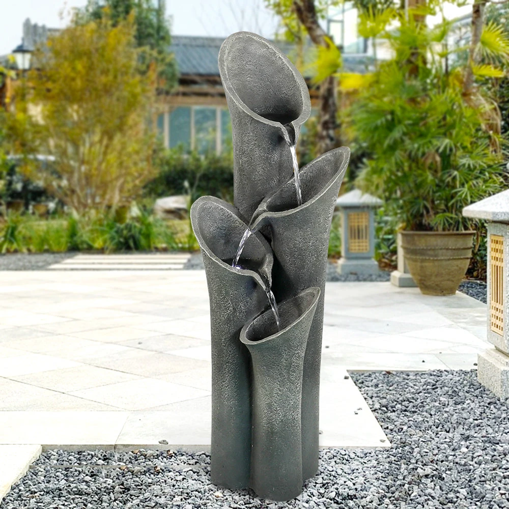 solar fountain large backyard installation