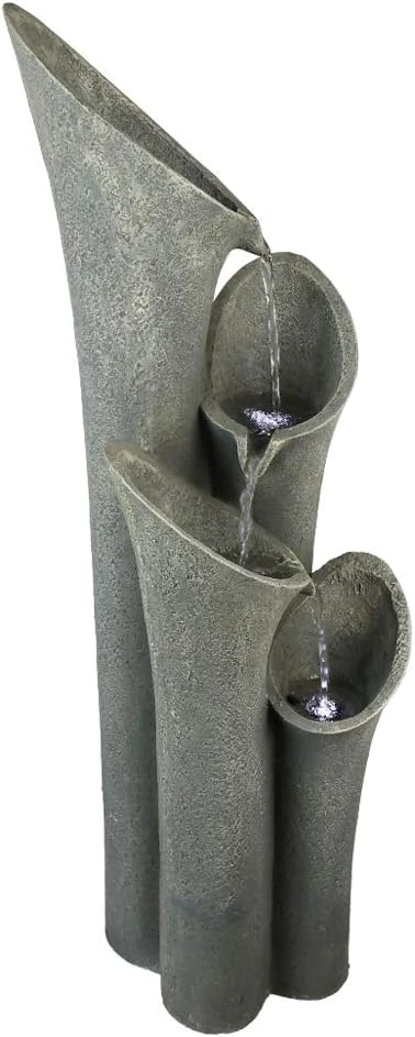 water fountain with fish - acrylic bubble light fish color changing 41 inch tall