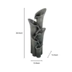 5-Tier Faux Stone Outdoor Fountain with LED Light